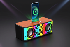 Colorful LED Wireless Charging Dual Speaker with Subwoofer
