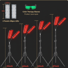 Dual-Head Tripod Red Light Therapy Lamp