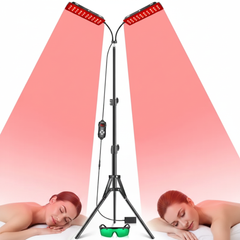 Dual-Head Tripod Red Light Therapy Lamp